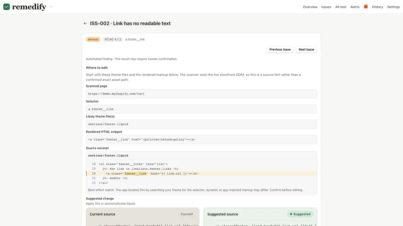 Remedify: Accessibility Fixes