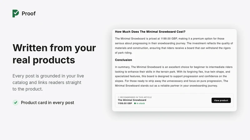 Proof: AI Blog /SEO/AEO Writer