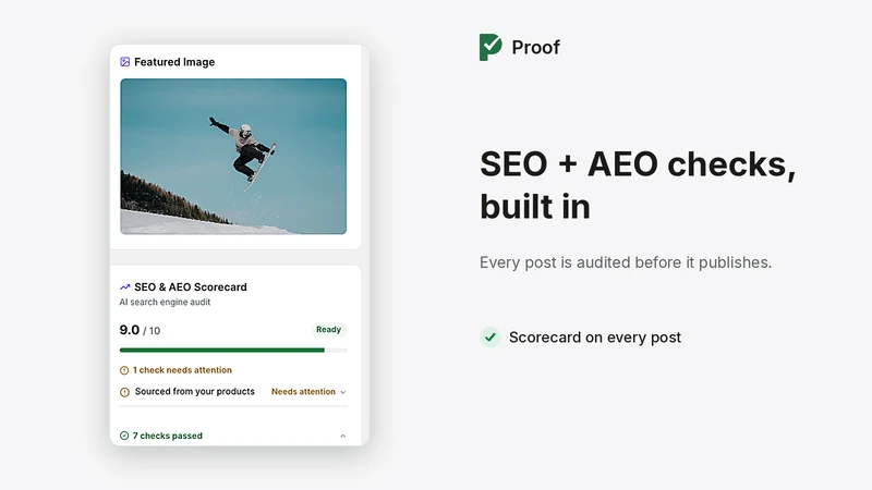 Proof: AI Blog /SEO/AEO Writer