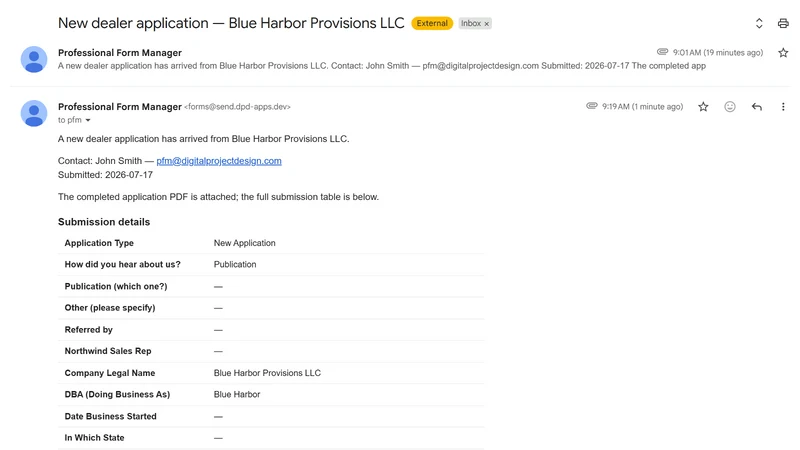 Professional Form Manager