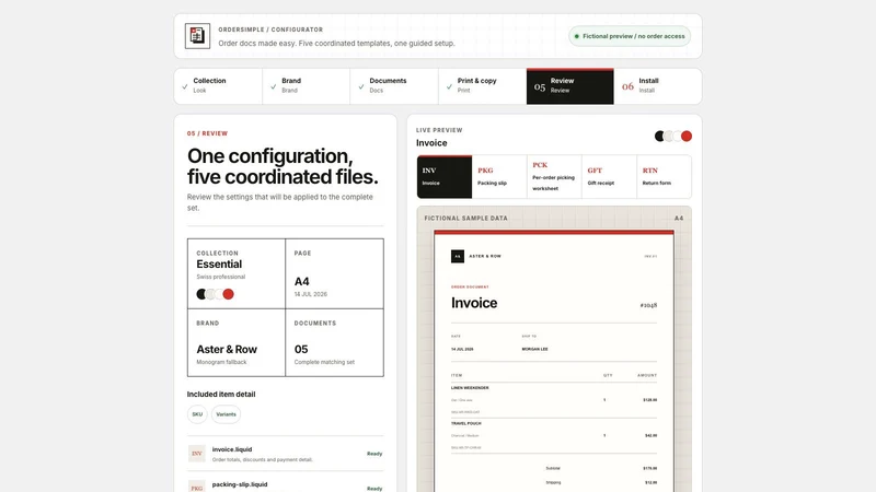 OrderSimple – Branded Docs