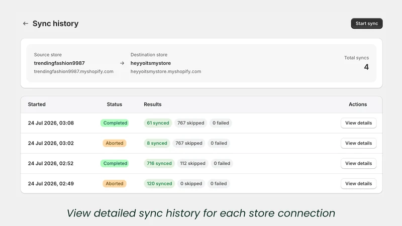 Metora: Metafield Sync