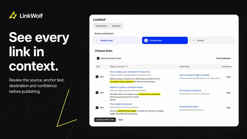 LinkWolf: AI Internal Linking