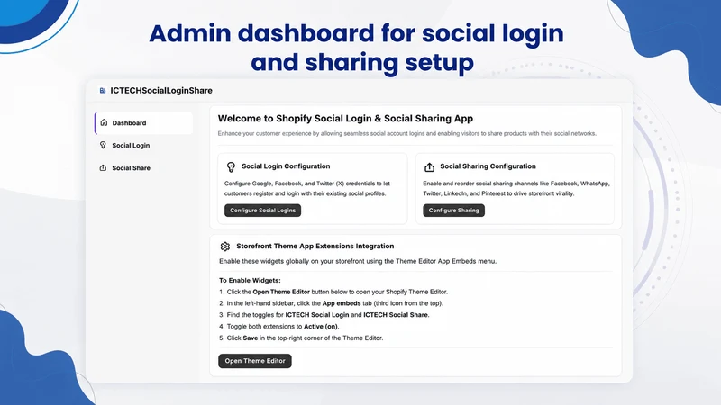 Social Login & Share
