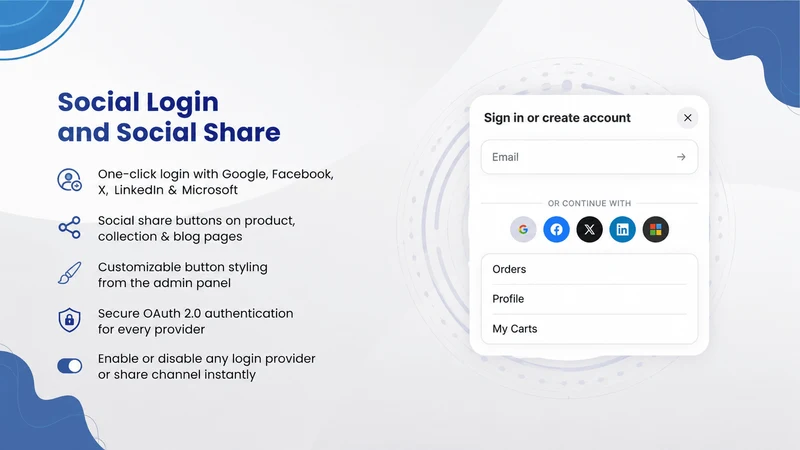Social Login & Share