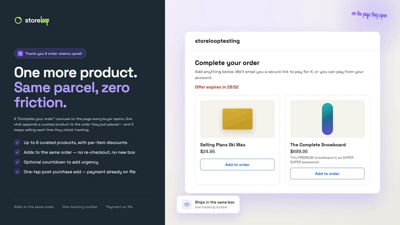 Storeloop: Order Editing