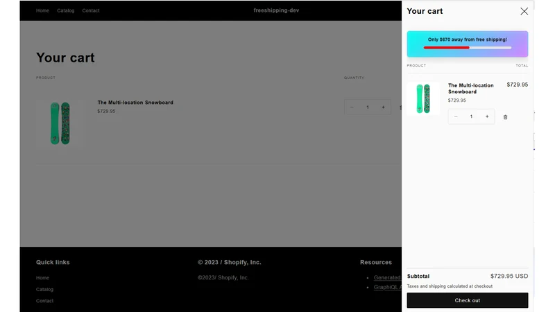 Stacknivo: Free Shipping Bar