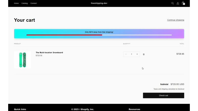 Stacknivo: Free Shipping Bar