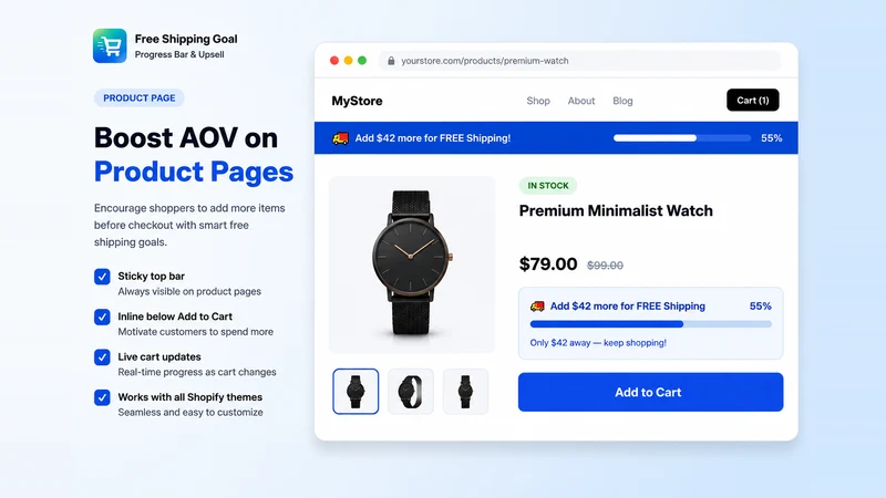 Stacknivo: Free Shipping Bar