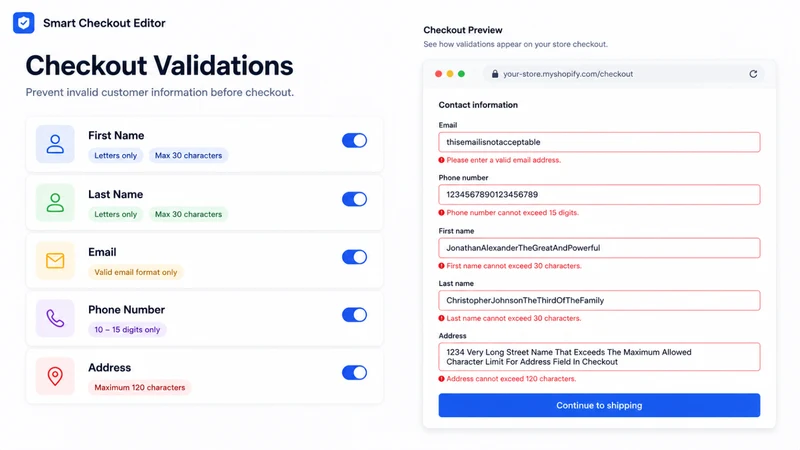 Smart Checkout Editor
