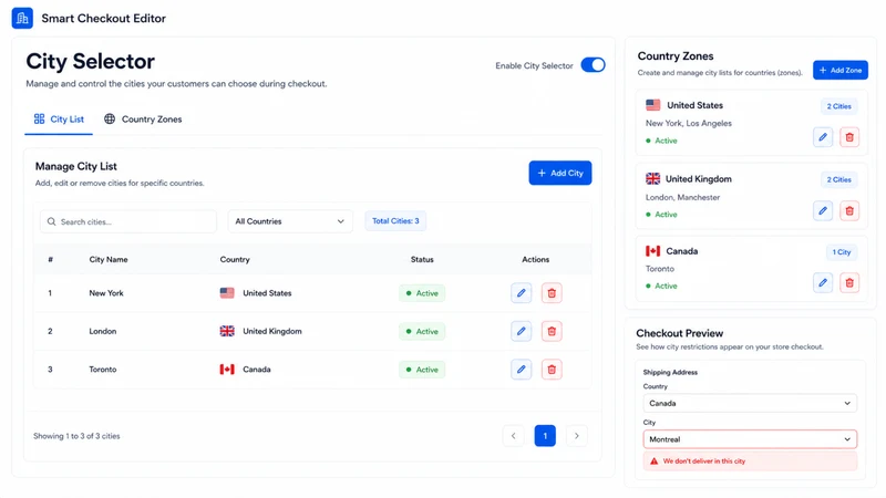 Smart Checkout Editor