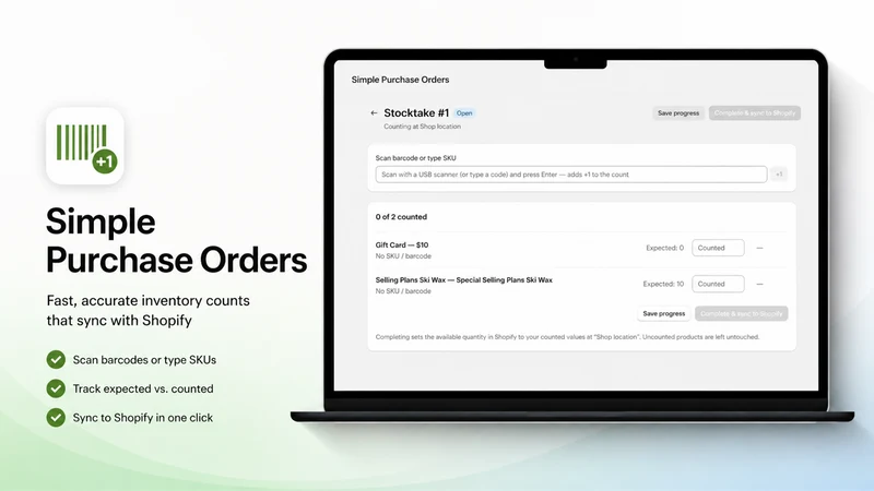 Simple Purchase Orders