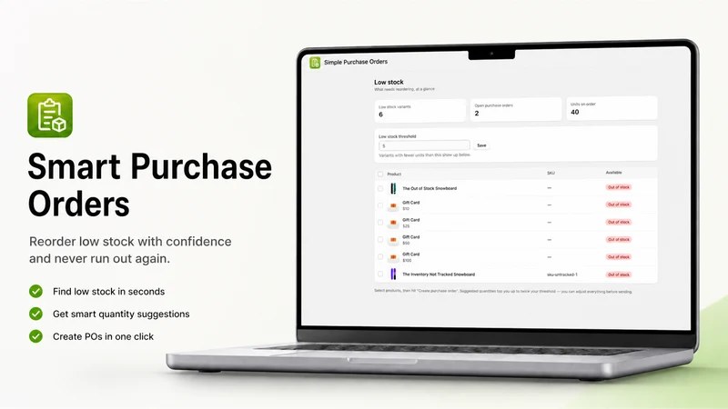 Simple Purchase Orders