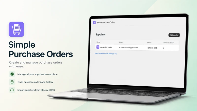 Simple Purchase Orders