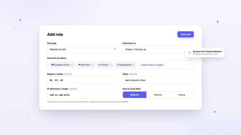 Retrics Geo Redirect & Locator