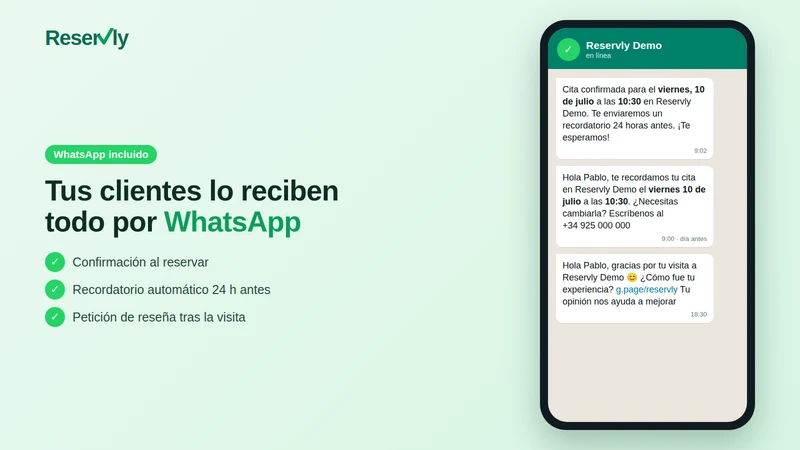 Reservly: Citas por WhatsApp