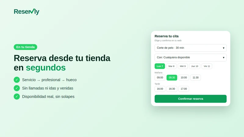 Reservly: Citas por WhatsApp