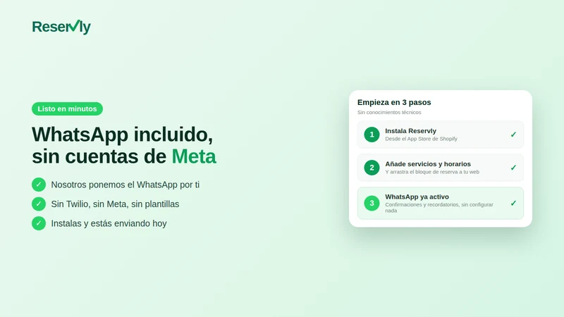 Reservly: Citas por WhatsApp