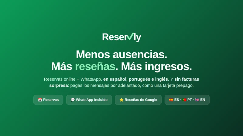 Reservly: Citas por WhatsApp