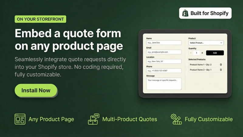 QuotePro: Request a Quote