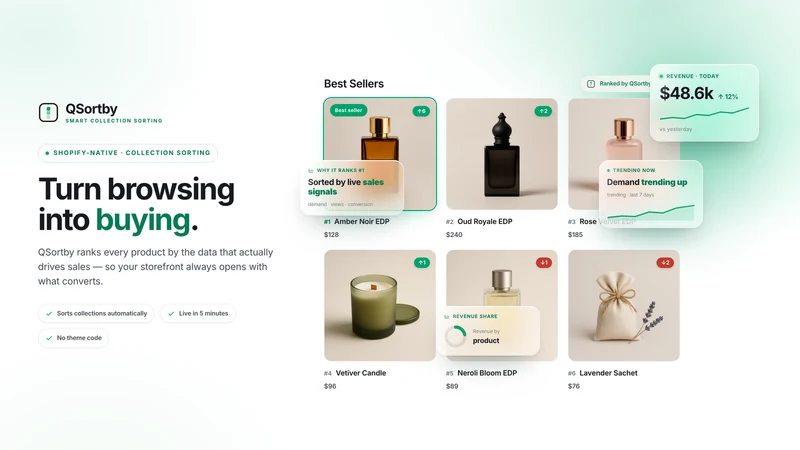 QSortby: Best Sellers & Upsell