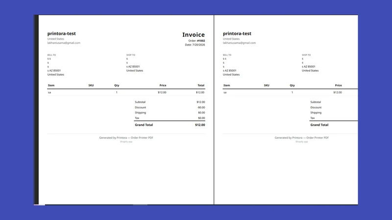 Printora ‑ Order Printer PDF