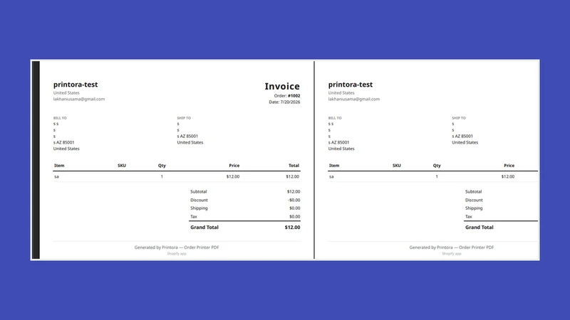 Printora ‑ Order Printer PDF