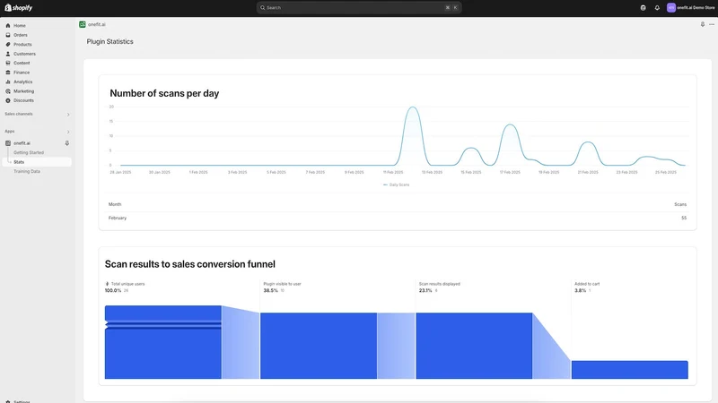 onefit.ai ‑ shoe size finder
