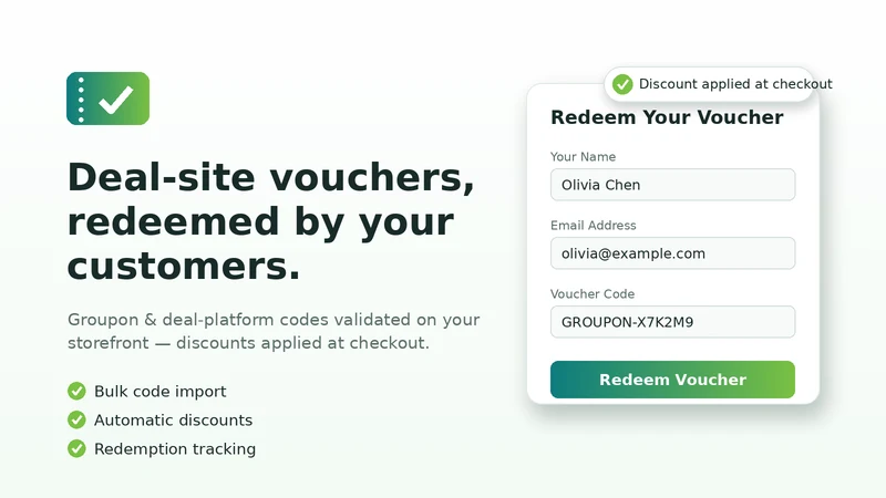 Dealstub ‑ Voucher Redemption