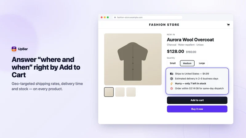 UpBar: Free Shipping Bar Goal