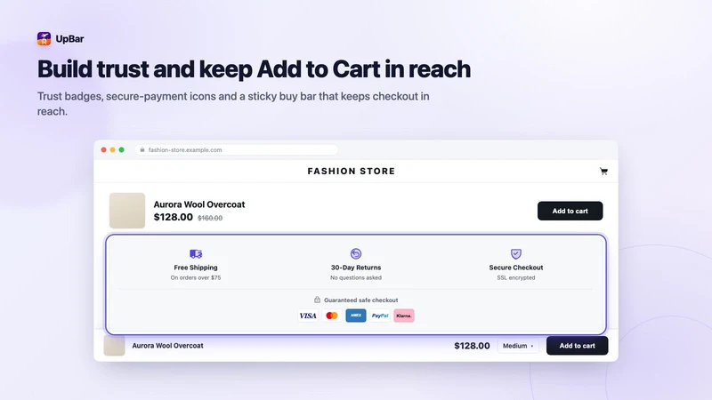 UpBar: Free Shipping Bar Goal