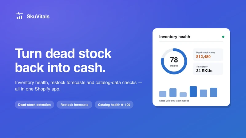 SkuVitals Dead Stock Analytics