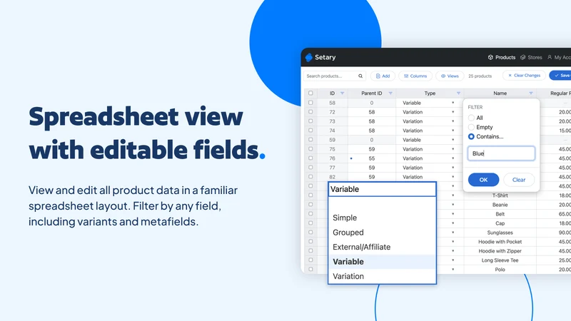 Setary Bulk Spreadsheet Editor