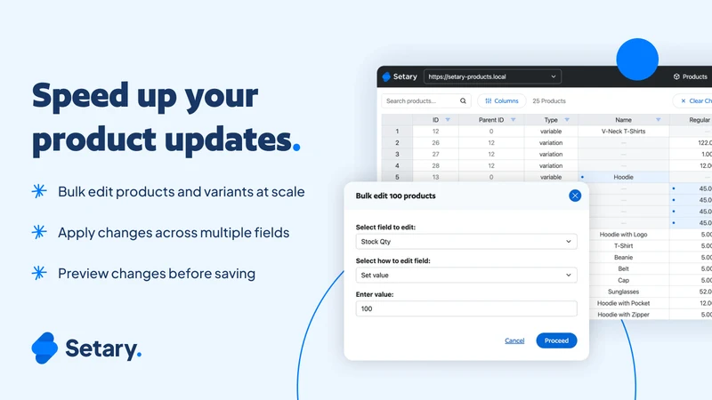 Setary Bulk Spreadsheet Editor