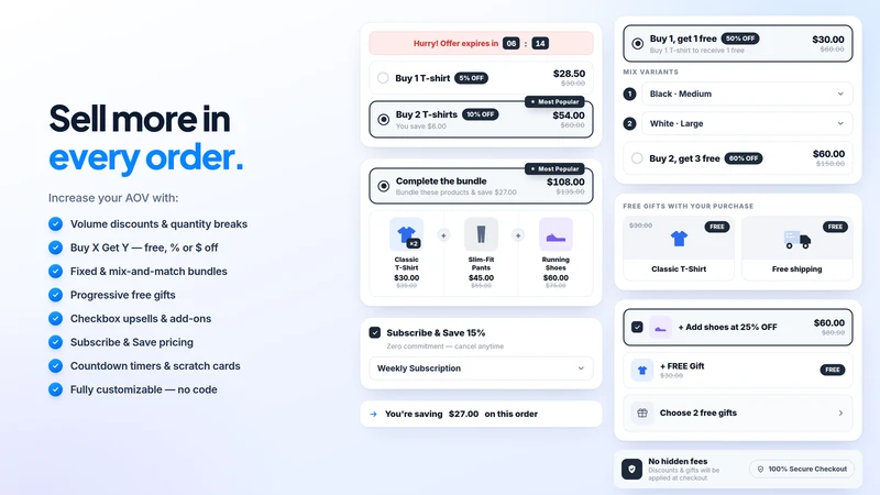 Salify ‑ Bundles & Upsells