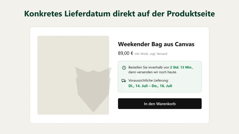 Paketfuchs: Lieferzeit Plus
