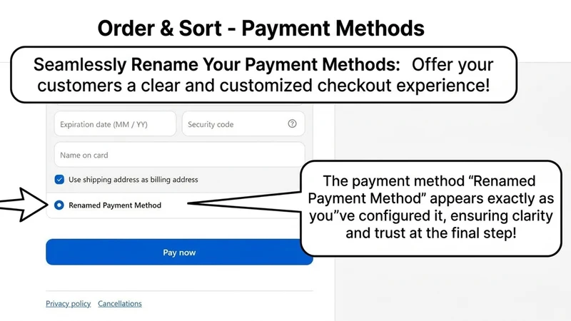 PayWizard ‑ Sort Hide Rename