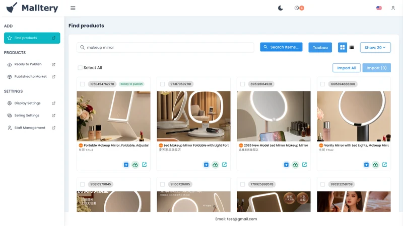 Malltery: Taobao Importer