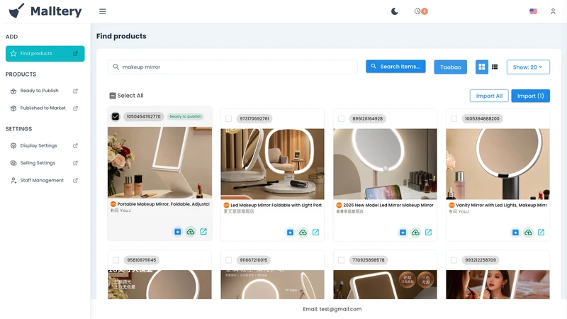 Malltery: Taobao Importer