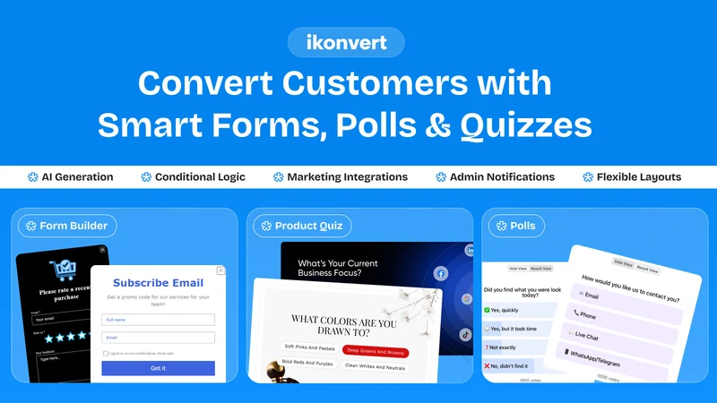 iK:Form Builder + Product Quiz