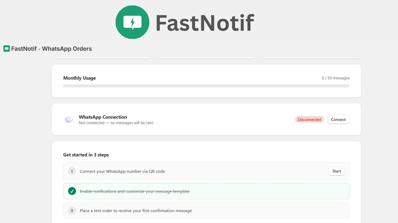 FastNotif ‑ WhatsApp Orders