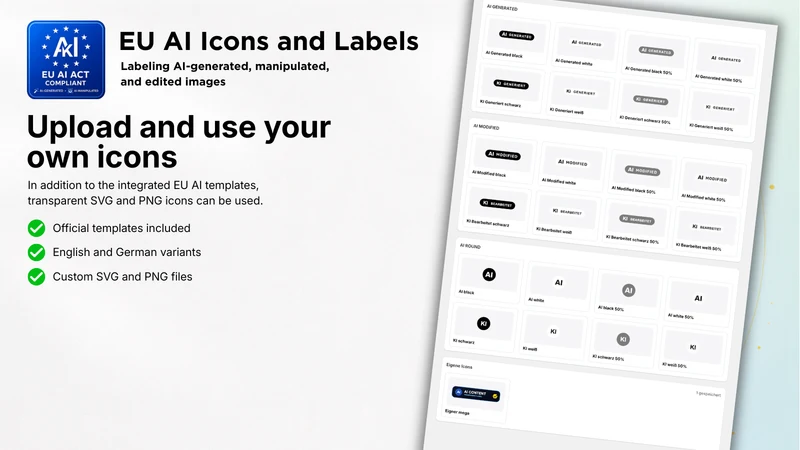 EU AI Icons & Labels