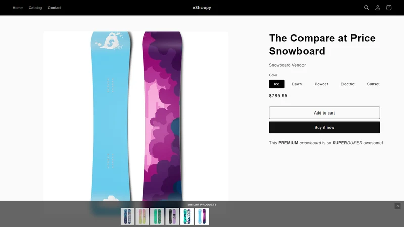 eShoopy Product Scroller