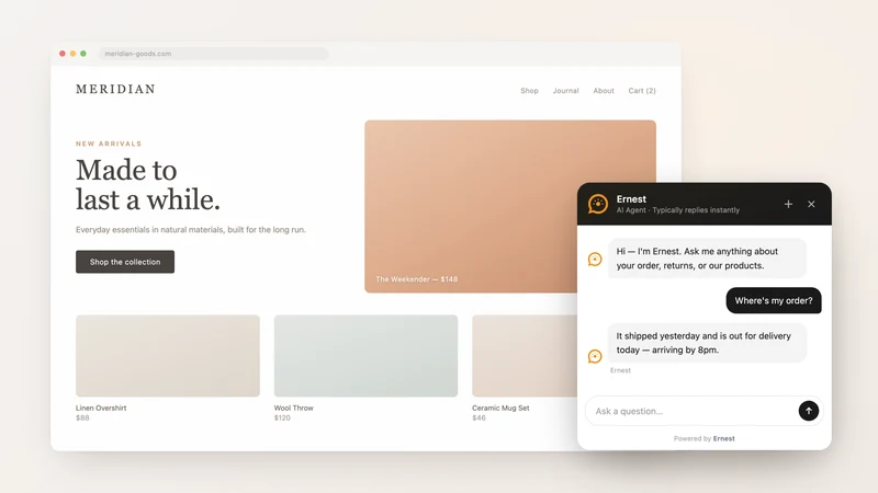 Ernest: AI Chatbot & Helpdesk
