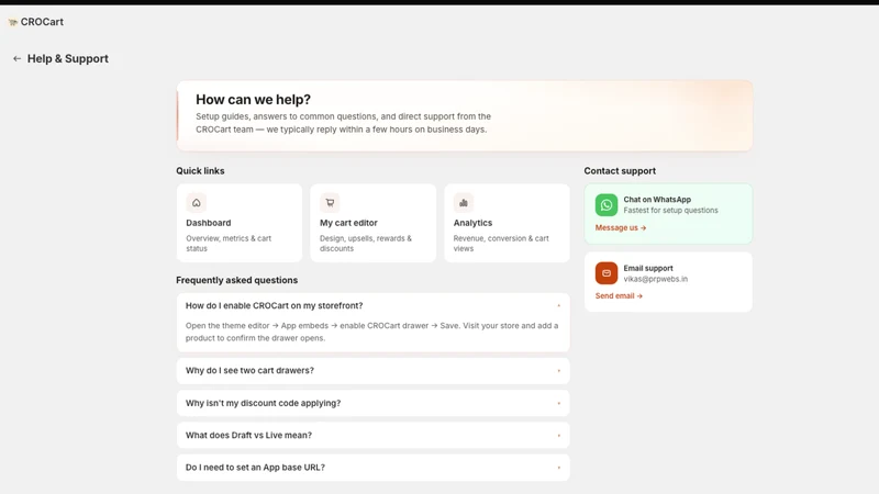 CRO Cart & Upsells