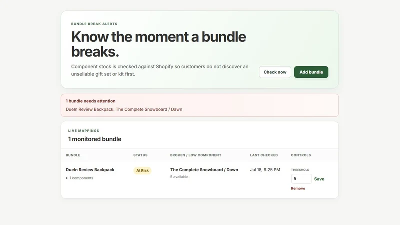 Needly Bundle Stock Alerts