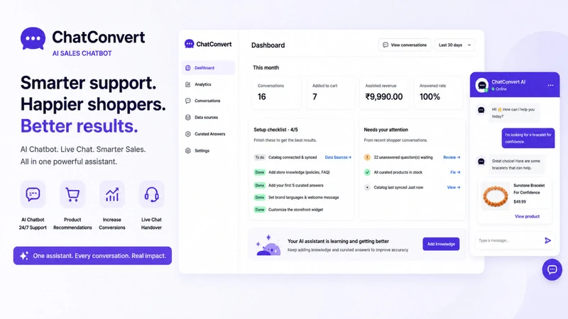 ChatConvert Live & AI Chatbot