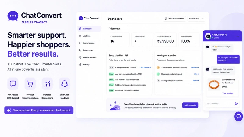 ChatConvert Live & AI Chatbot
