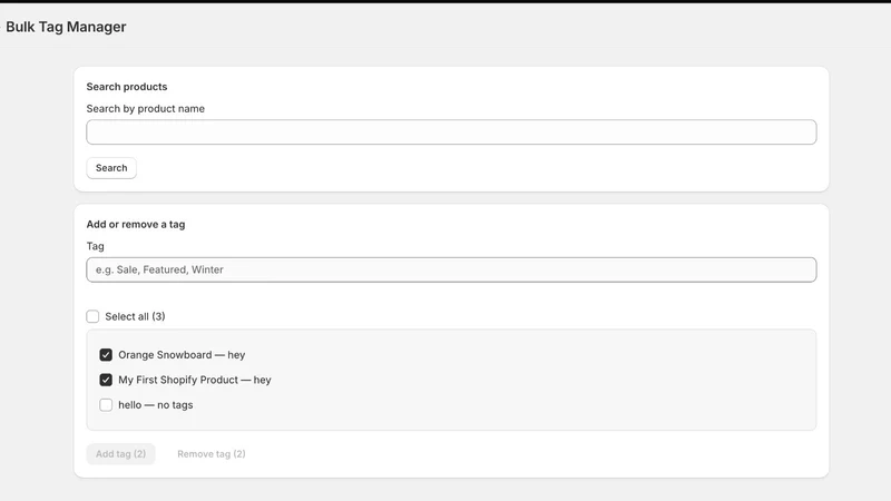 Bulk Tag Manager