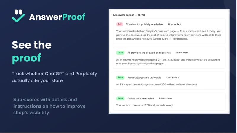 AnswerProof AI Visibility